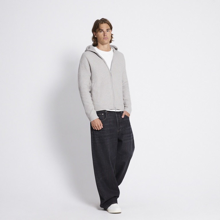 Knit zip hoodie "Sebastian" Beige